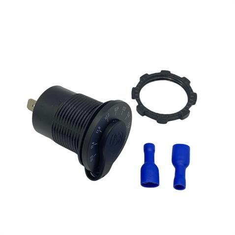 12V-24V DİJİTAL VOLTMETRE+ŞARJ CİHAZLI (USB X2) (3 A) (OFF-ON ANAHTARLIİ) (IŞIKLI) (28 MM)