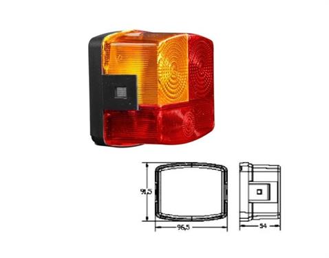 ÇERAY STOP LAMBASI KARE UNIVERSAL SOL (95*90*54.5 MM)