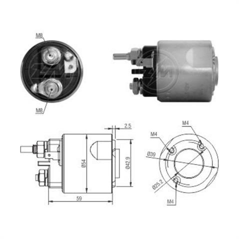 ZM 12V MARŞ OTOMATİĞİ (2/3 DELİK) FİŞLİ SAĞ
