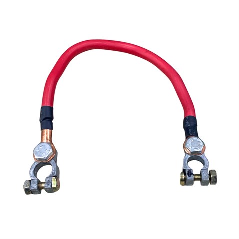 12V > 24V ÇİFT AKÜ ARA BAĞLANTI KABLOSU 50 MM (KUTUP BAŞLI) (450 MM) KIRMIZI