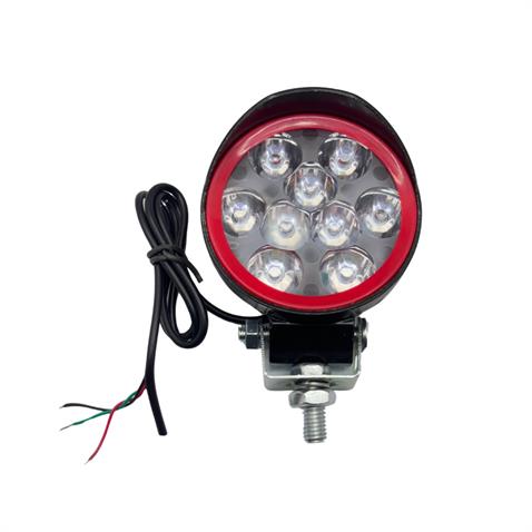 12V OFF-ROAD MOTOSİKLET LAMBA BEYAZ YUVARLAK 9 LEDLİ 12W ÇAKARLI (71 MM)