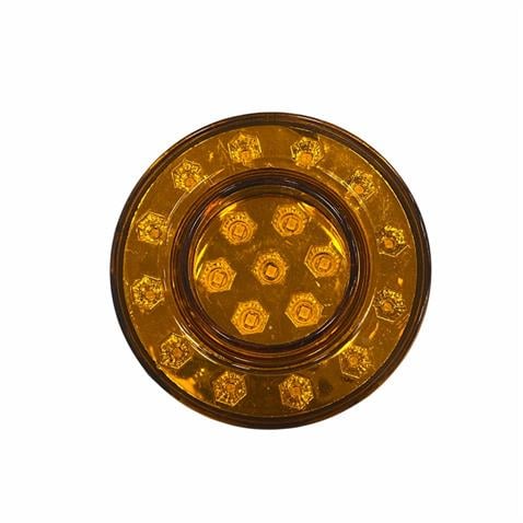 24V SİNYAL LAMBASI (19 LEDLİ) YUVARLAK SARI KOMPLE (98*23 MM)