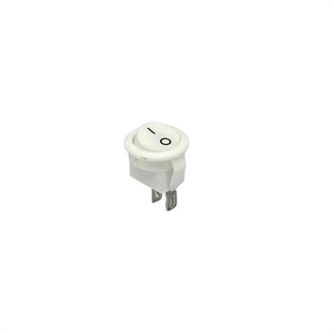 TUŞLU ANAHTAR MINI YUVARLAK BEYAZ (2 FİŞ) (ON-OFF) (6A 250V / 10A 125V AC) (16 MM) KCD1 YIXING