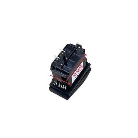 TUŞLU ANAHTAR IŞIKLI KIRMIZI İÇ AYDILATMA LAMBASI (3 FİŞ) (TEK DEVRE) (12V 20A DC/24V 10A DC) MARİN