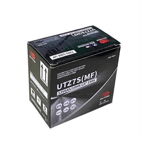 OUTDO 12V 6 AH MOTOSİKLET AKÜSÜ AGM TECH 150 A (EN) (113*70*107) (YTZ7S) (UTZ7S-MF) (2.02 KG)