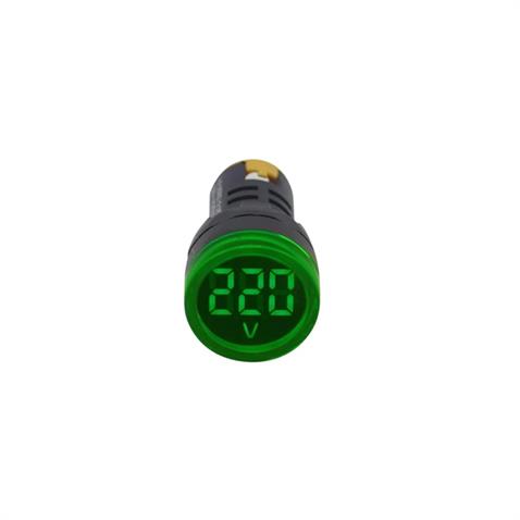 24V-550V DİJİTAL VOLTMETRE (LEDLİ) (22/29.5 MM) YEŞİL