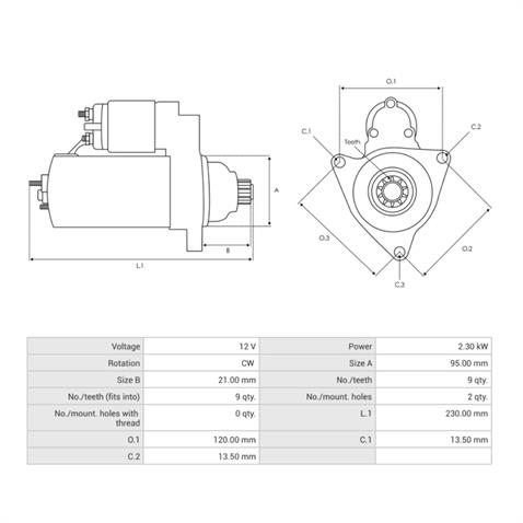 12V MARŞ MOTORU HITACHI TİPİ 9 DİŞ 2.5 KW BAOLI-CLARK-DAEWOO-HYUNDAI-JCB-KOMATSU-LINDE-SAMSUNG