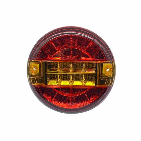 ÇERKEZ 24V STOP LAMBASI YUVARLAK (LEDLİ) (3 FONKSİYONLU) (SARI-KIRMIZI) (140*50 MM)