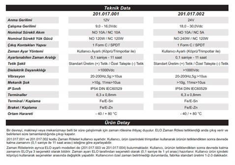 12V STOP ZAMAN RÖLESİ 5 UÇLU AYARLI (0.1 SN-11 SAAT ARASI) (OTOMATİK KATLANIR AYNA-MULTIMEDIA VS)