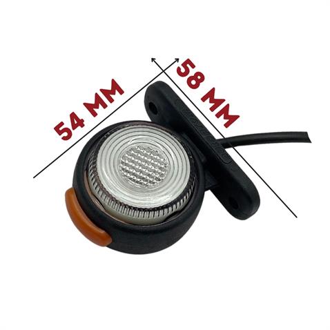 12V-24V TAKOZ LAMBASI MİNİ KIRMIZI-BEYAZ (LEDLİ) (58*54 MM)