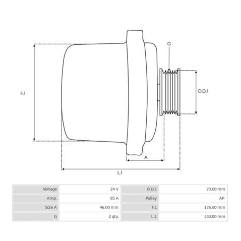 DELCO 24V-28V ALTERNATÖR DİNAMO 85A IKARUS VARIOUS OTOBÜS