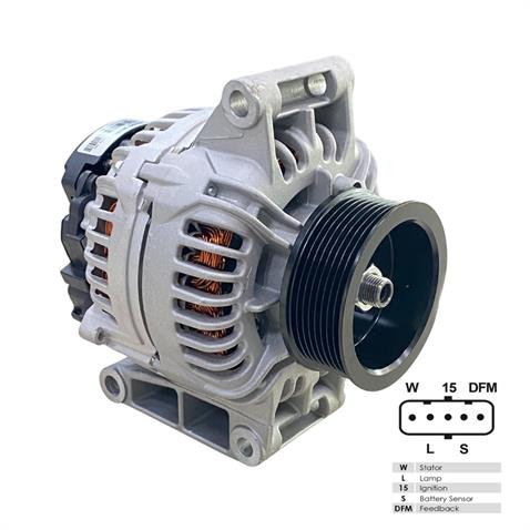 24V ALTERNATÖR DİNAMO 150 A (5 FİŞ SOKETLİ) (W-L-15-S-DFM) MERCEDES ATEGO/ACTROS/AROCS/AXOR