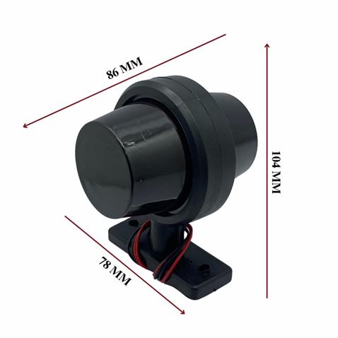 12V-24V TAKOZ LAMBASI KÜPE TİP FÜME CAM KIRMIZI-SARI (LEDLİ)