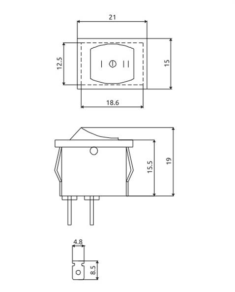 TUŞLU ANAHTAR MİNİ (3 FİŞ) (ON-OFF-ON)