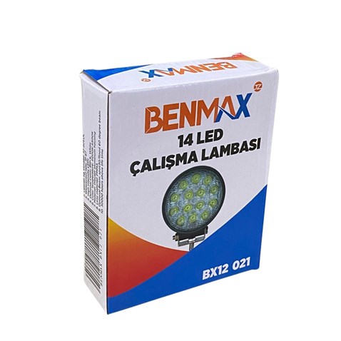 12V-24V ÇALIŞMA LAMBASI YUVARLAK 42W (14 LEDLİ) (114*25 MM)