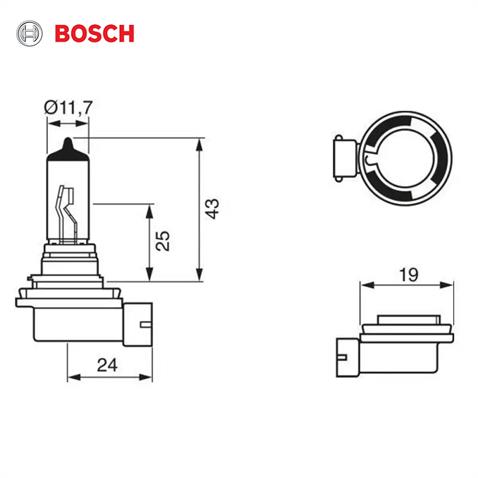 BOSCH 24V H11 AMPUL 70W 