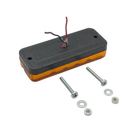 12V-24V YAN SİNYAL LAMBASI DORSE SİDE MARKER SARI (8 LEDLİ) (100*40 MM)