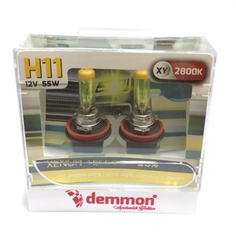 DEMMON 12V H11 AMPUL 55W +%80 XENON YELLOW SARI IŞIK 2800K (2 AD)