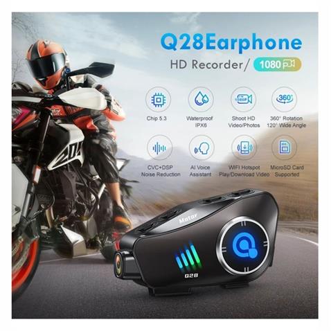 MOTOSIKLET KASK BLUETOOTH KULAKLIK (INTERCOM) (SU GEÇİRMEZ) (KAMERALI) (HD1080P)