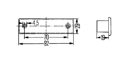 HELLA PLAKA LAMBASI UNIVERSAL (12V AMPULLÜ) (92 X 29 MM)