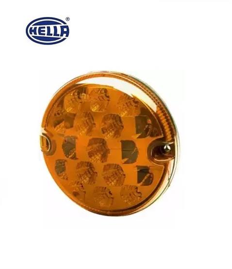 HELLA 12V-24V SİNYAL LAMBASI (17 LEDLİ) YUVARLAK SARI (95 MM)