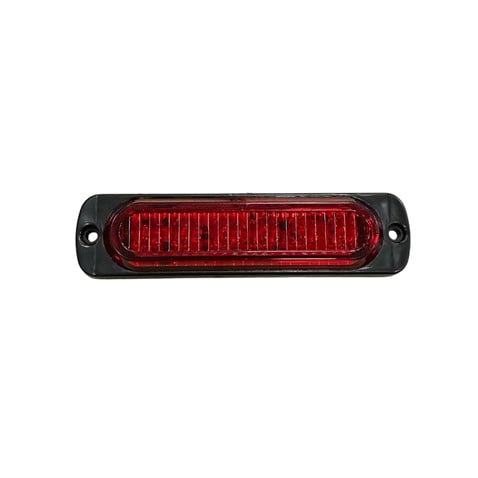 12V-24V İKAZ LAMBASI ÇAKARLI 6 LEDLİ KIRMIZI (113*28 MM)