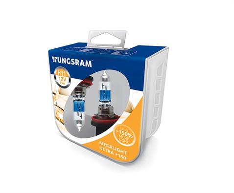 TUNGSRAM 12V H11 AMPUL 55W +%150 FAZLA IŞIK +%30 BEYAZ IŞIK (2 AD)