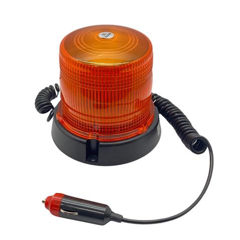 12V-24V ÇAKAR TEPE LAMBA LEDLİ MIKNATISLI ÇAKMAK FİŞLİ SARI (114*104 MM) 