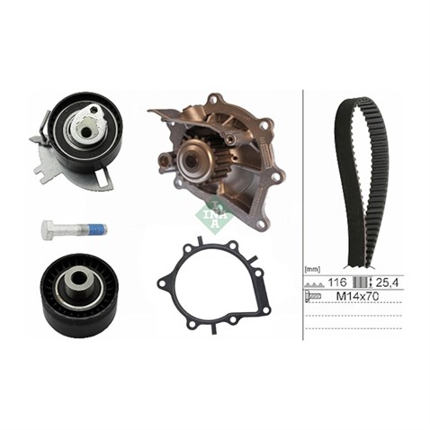 INA EKSANTRİK KAYIŞ SETİ (TRİGER) (DEVİRDAİMLİ) CITROEN-DS-FIAT-FORD-CITROEN-OPEL-PEUGEOT-TOYOTA