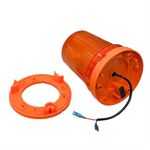 WOLFRAM 12V-24V DÖNER-ÇAKAR TEPE LAMBA LEDLİ (SARI) (10 FONKSİYONLU) (165*210 MM)