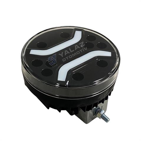 12V-24V LED LAMBA OFF-ROAD YUVARLAK (182*69 MM) (SİYAH) LEDLİ SARI-BEYAZ