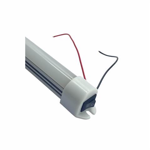 24V FLORESAN TAVAN LAMBASI LEDLİ BEYAZ (BUZLU CAM) ANAHTARLI (50 CM)
