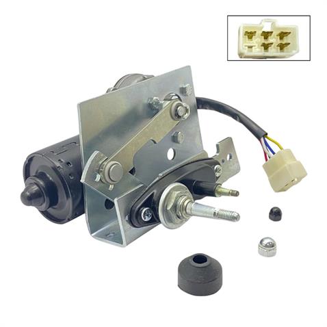 24V SİLECEK MOTORU MEKANİZMALI TEK MİLLİ + SABİT MİL (AÇIK) VOLVO