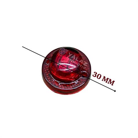 12V-24V İKAZ LAMBASI YUVARLAK KIRMIZI (3 LEDLİ) (30 MM)
