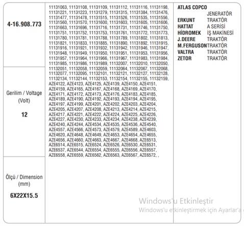 MEGA MARŞ KÖMÜRÜ ISKRA TİPİ (4 AD)