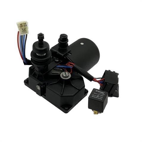 BAŞKURT 12V SİLECEK MOTORU TEK MİLLİ 90° KABİN (RÖLELİ)