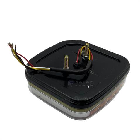 24V STOP LAMBASI (NEON LEDLİ) (KAYAR SİNYALLİ) (4 FONKSİYONLU) (127*127*45 MM)