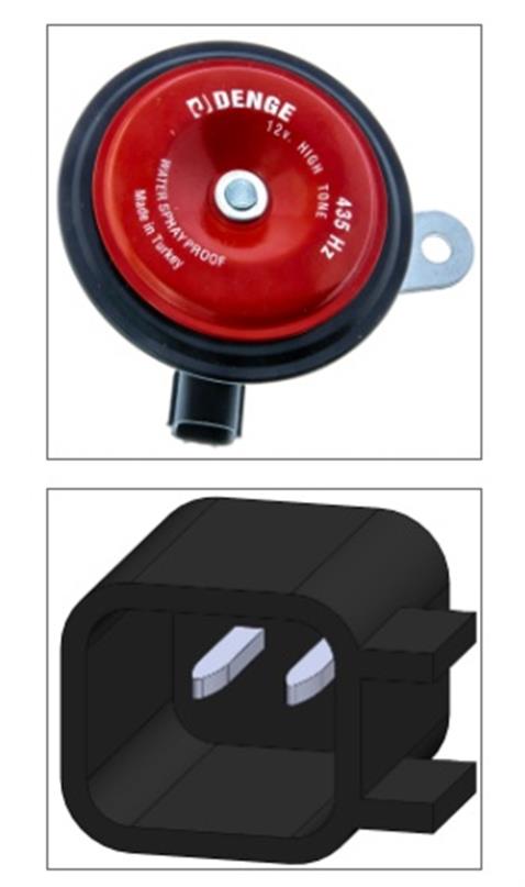 DENGE 12V DİDİT KORNA 435 HZ İNCE SES (DELPHI 1541 SOKETLİ) (ADET) FORD FIESTA/TRANSIT V184