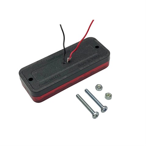 12V-24V YAN İKAZ LAMBASI DORSE SİDE MARKER KIRMIZI (8 LEDLİ) (100*40 MM)