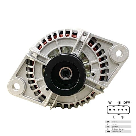 24V ALTERNATÖR DİNAMO BOSCH TİPİ 110 A (5 FİŞ SOKETLİ) (W-L-15-S-DFM) RENAULT-VOLVO