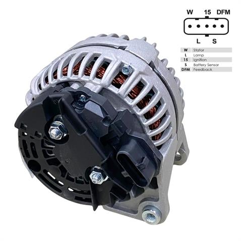 24V ALTERNATÖR DİNAMO BOSCH TİPİ 90 A (SOKETLİ 5 FİŞ) (W-L-15-S-DFM) IVECO EURO CARGO
