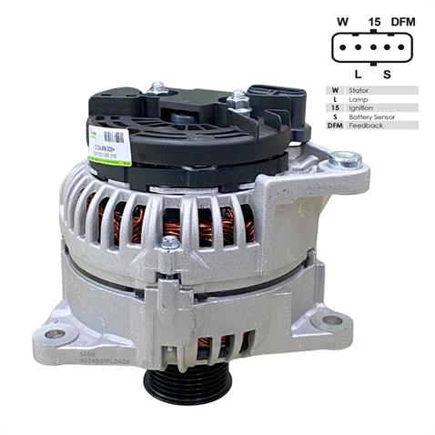24V ALTERNATÖR DİNAMO BOSCH TİPİ 90 A (SOKETLİ 5 FİŞ) (W-L-15-S-DFM) IVECO EURO CARGO