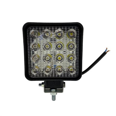 8V-110V ÇALIŞMA LAMBASI KARE (16 LEDLİ 48W) (108*108*40 MM) 