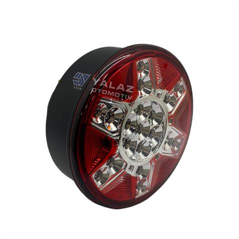 FARPLAS 24V PARK-STOP LAMBASI LEDLİ (YUVARLAK) GÜLERYÜZ COBRA-MITSUBISHI-OTOKAR-TEMSA (122 MM)