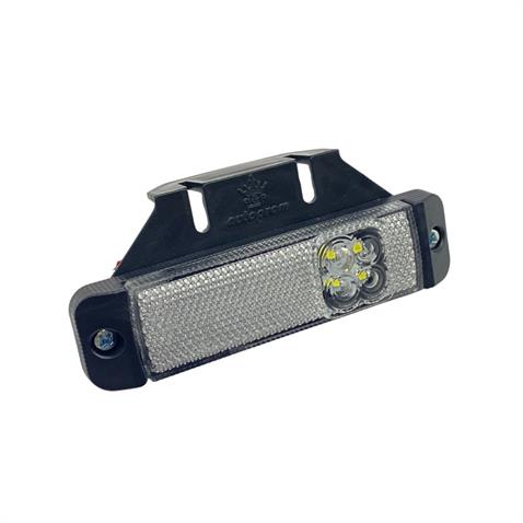 12V-24V YAN İKAZ LAMBASI (SİDE ÖARKER) LEDLİ BEYAZ KRONE TİP DORSE (130*32 MM)