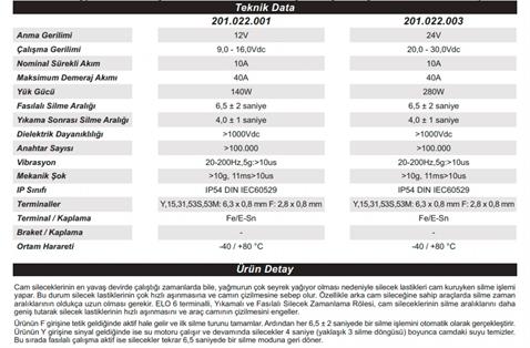 12V SİLECEK ZAMAN RÖLESİ (5+1 UÇLU) (YIKAMALI VE FASILALI) (6.5 SN) CHERY KIMO-PEUGEOT J9 PREMIER