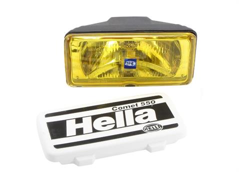 HELLA 12V SİS LAMBASI COMET 550 DİKDÖRTGEN (DELİCİ-SÜRÜCÜ) (DÜZ CAM) (SARI) (195*96 MM)