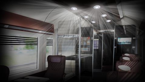 SANEL 24V SPOT TAVAN LAMBA 24 LEDLİ MAVİ (SU GEÇİRMEZ) (100 MM) (BUTONSUZ)