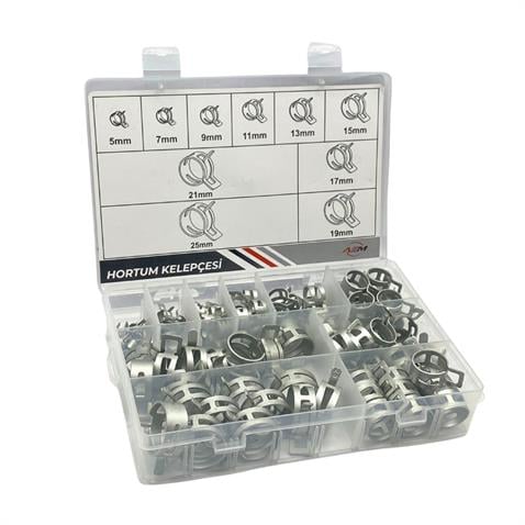 HORTUM KELEPÇE SETİ METAL YENİ TİP (100 AD)