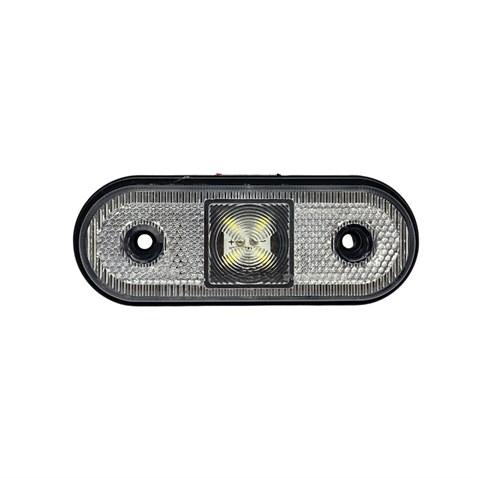 24V YAN PARK LAMBASI DORSE SİDE MARKER BEYAZ OVAL (4 LEDLİ) (119*45 MM)